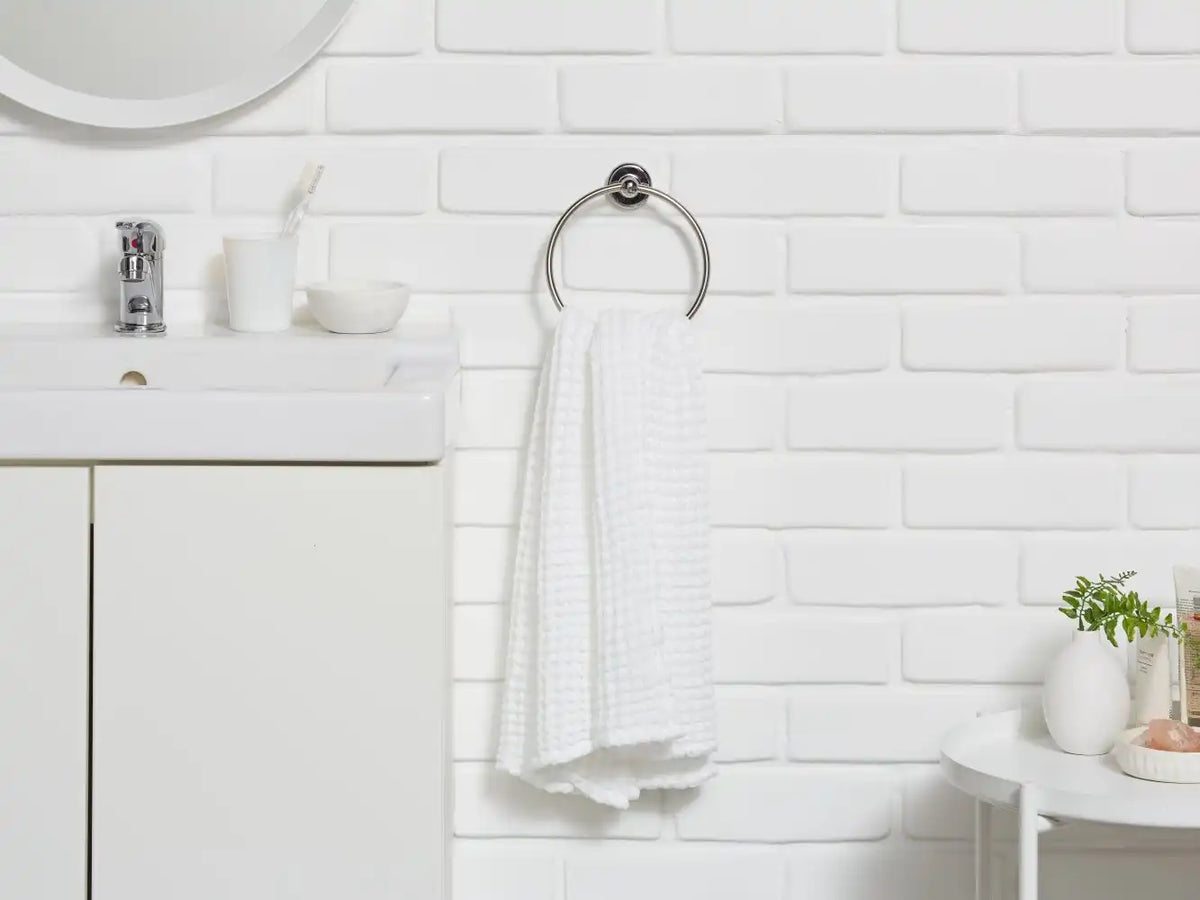 4+4 Waffle Bath Bundle - White